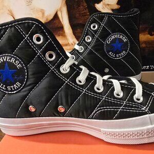Converse Chuck 70 High Top Shoes Faux Fur Black / Blue A05609C Women's Sz 8 NEW